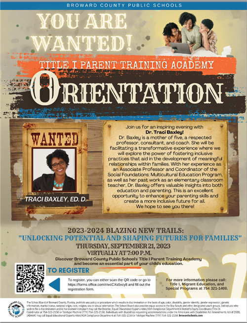 Title One Parent Seminar